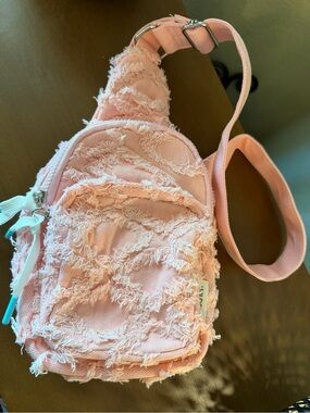 Wildfox Blush Pink Frayed crossbody